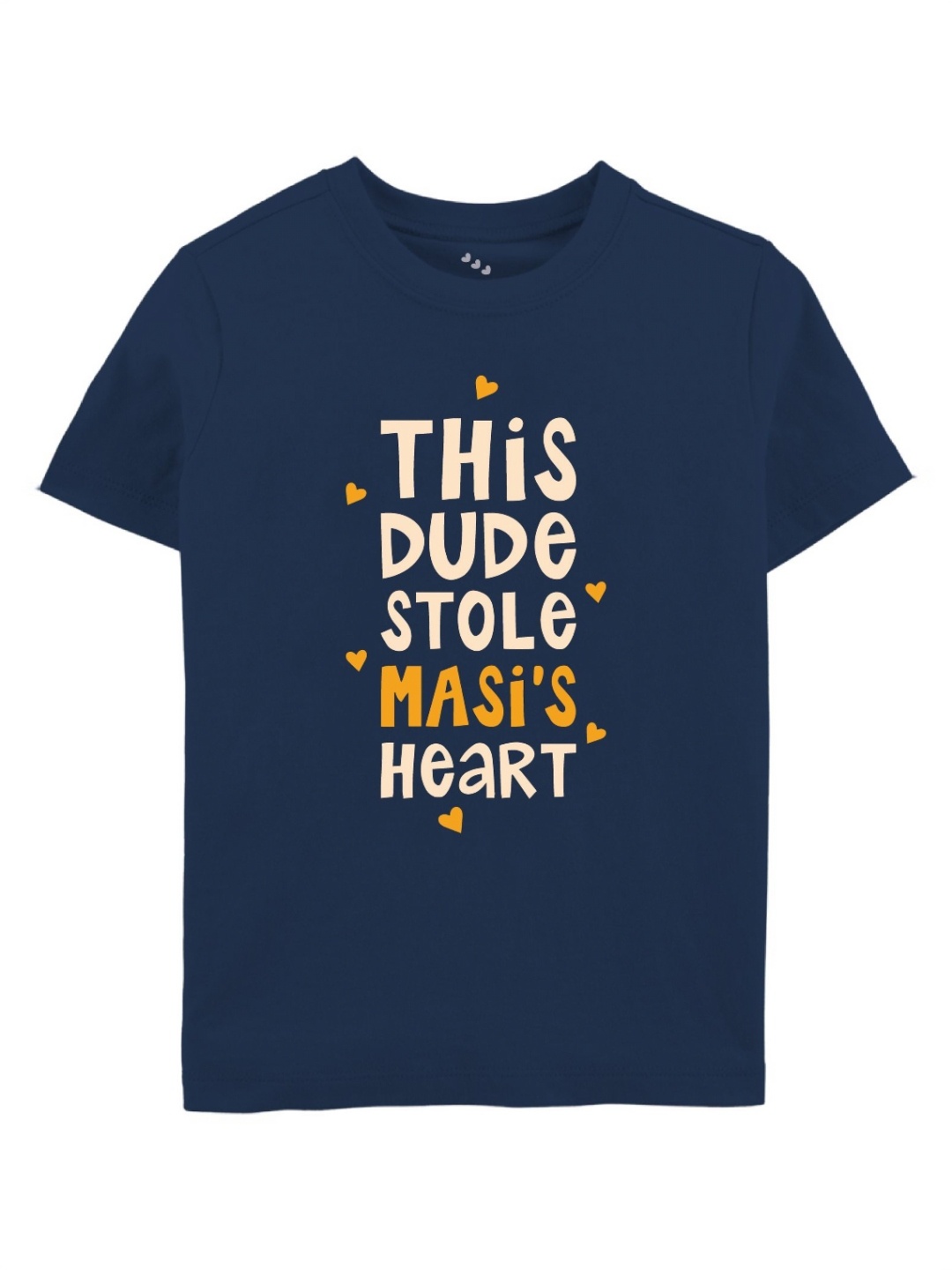 

Zeezeezoo Kids Typography Printed Cotton T-shirt, Navy blue
