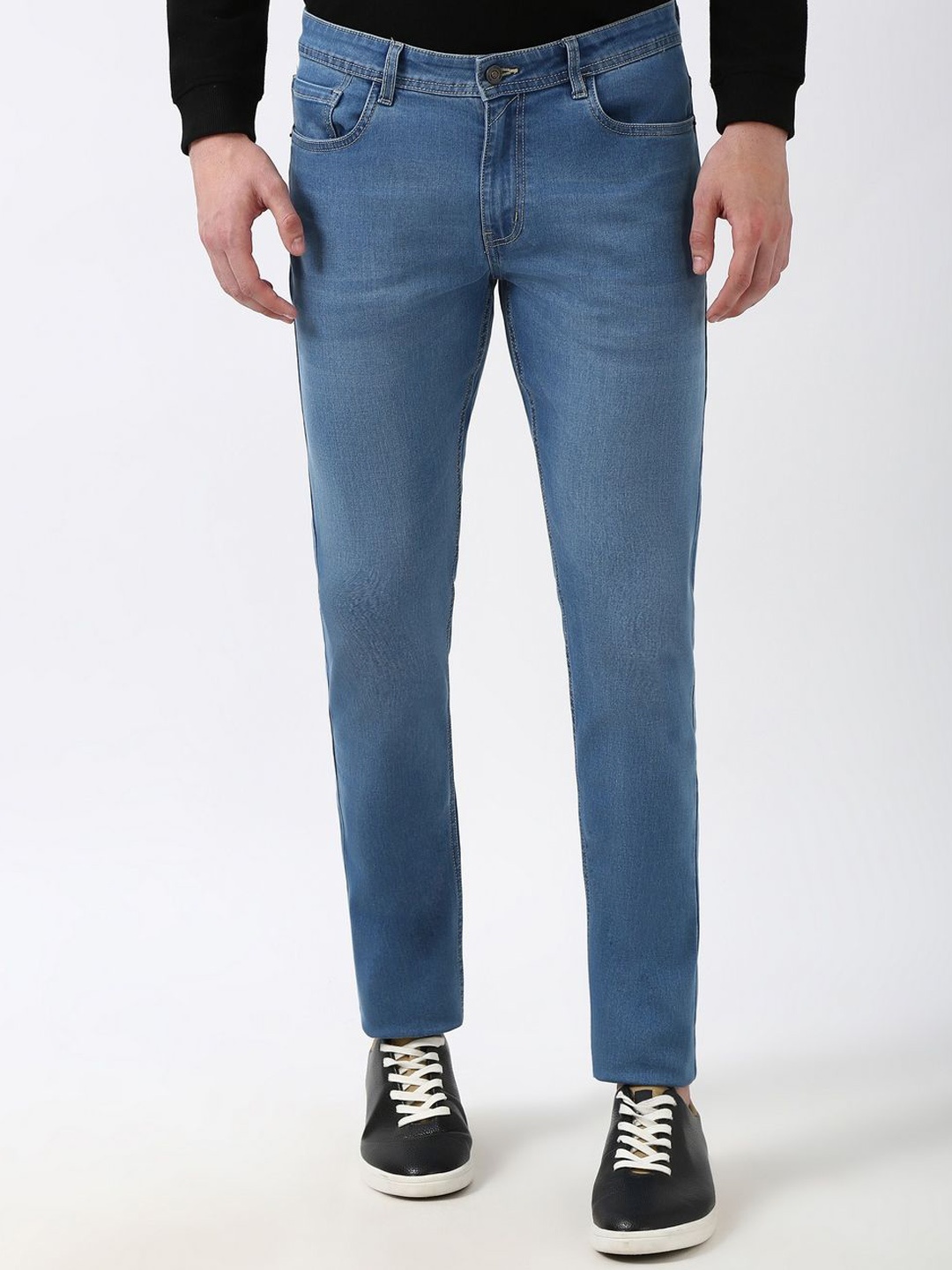 

Peter England Casuals Men Slim Fit Light Fade Jeans, Blue