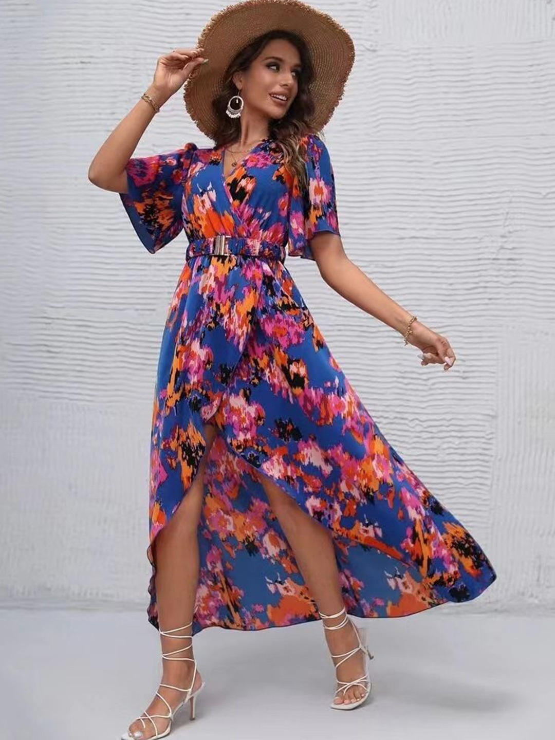 

HERE&NOW Print A-Line Dress, Blue