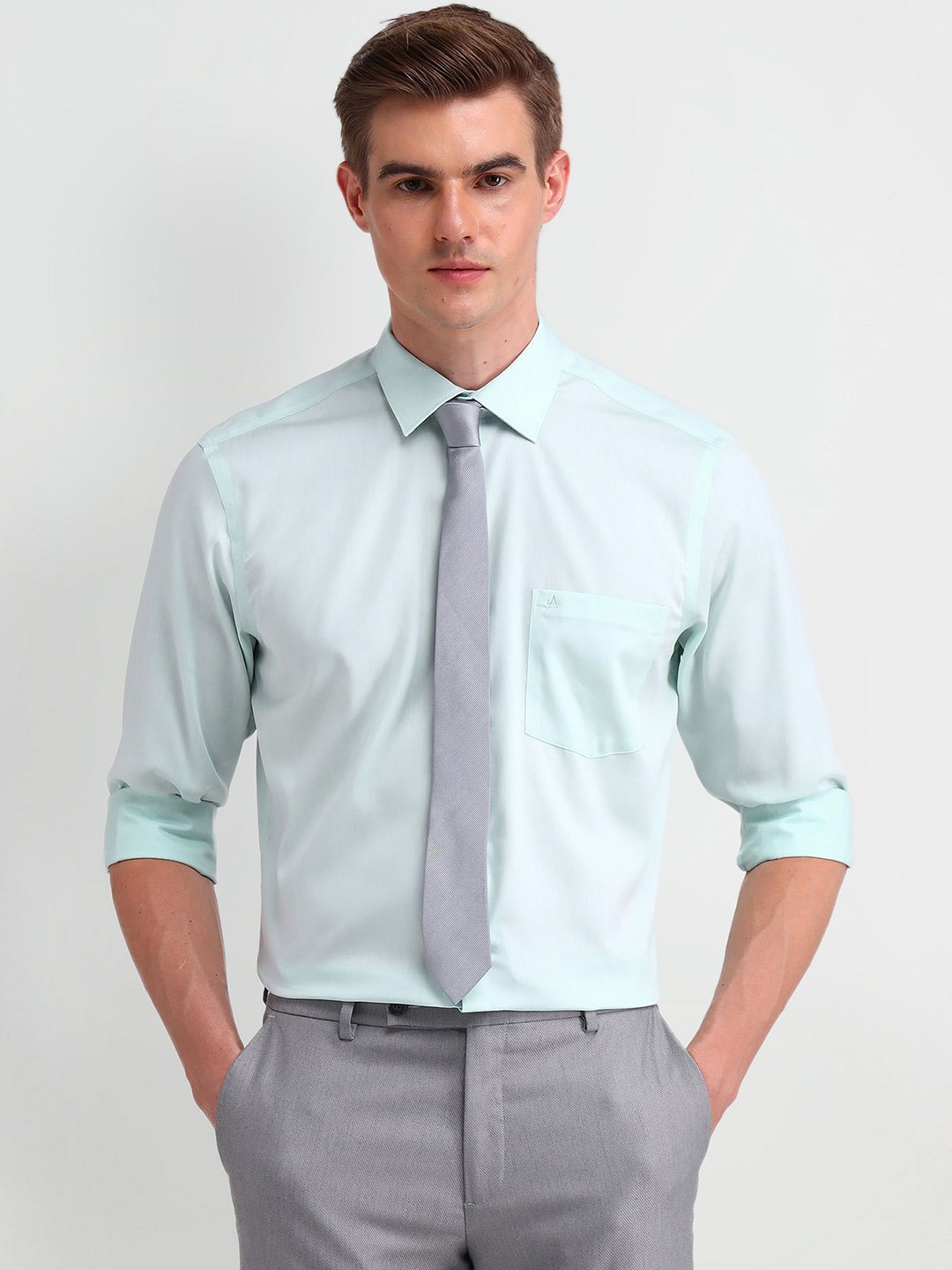 

Arrow Men Classic Opaque Formal Shirt, Green