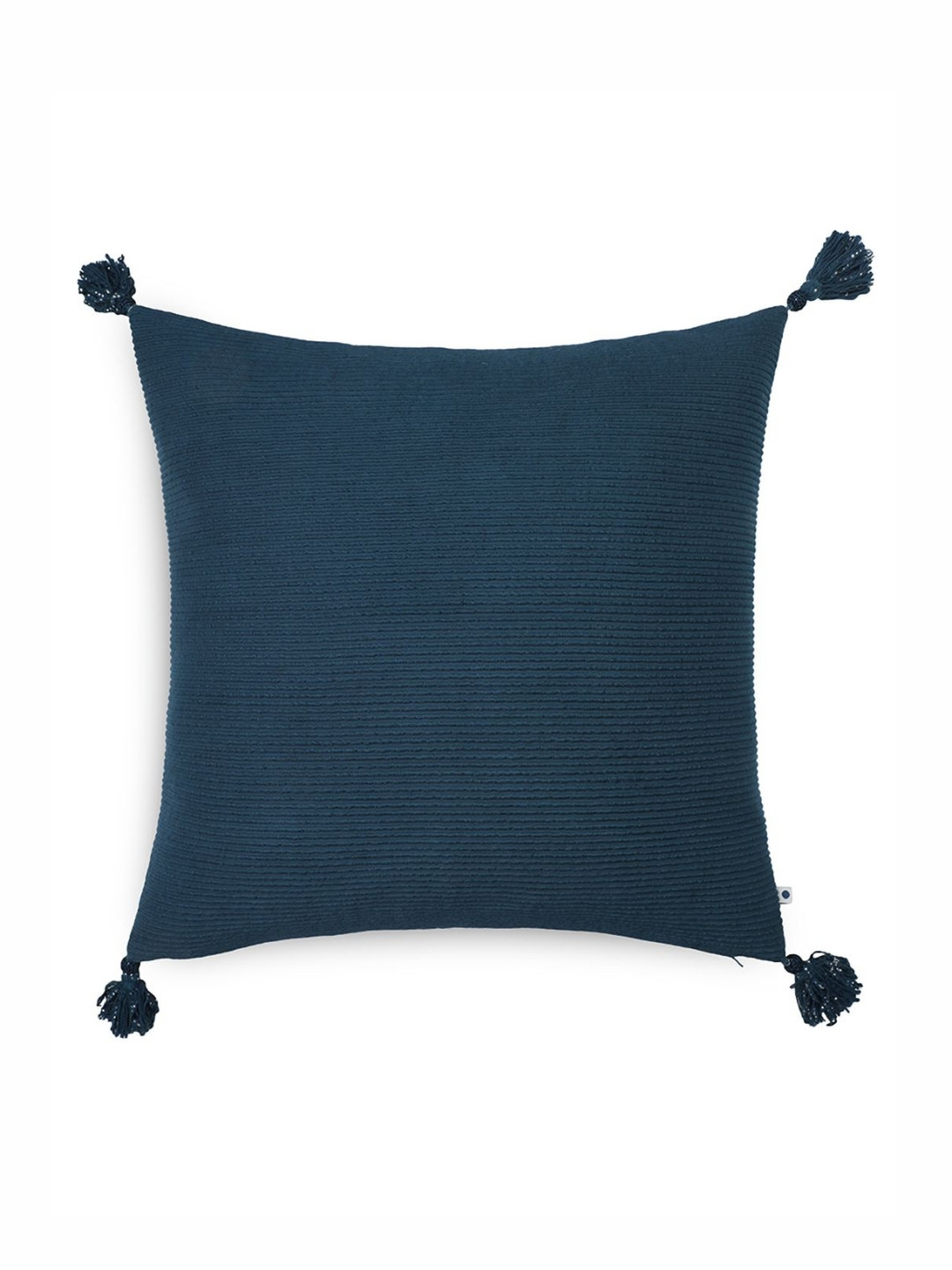 

ONSETHOMES Ripples Navy Blue Self Design Cotton Square Cushion Covers