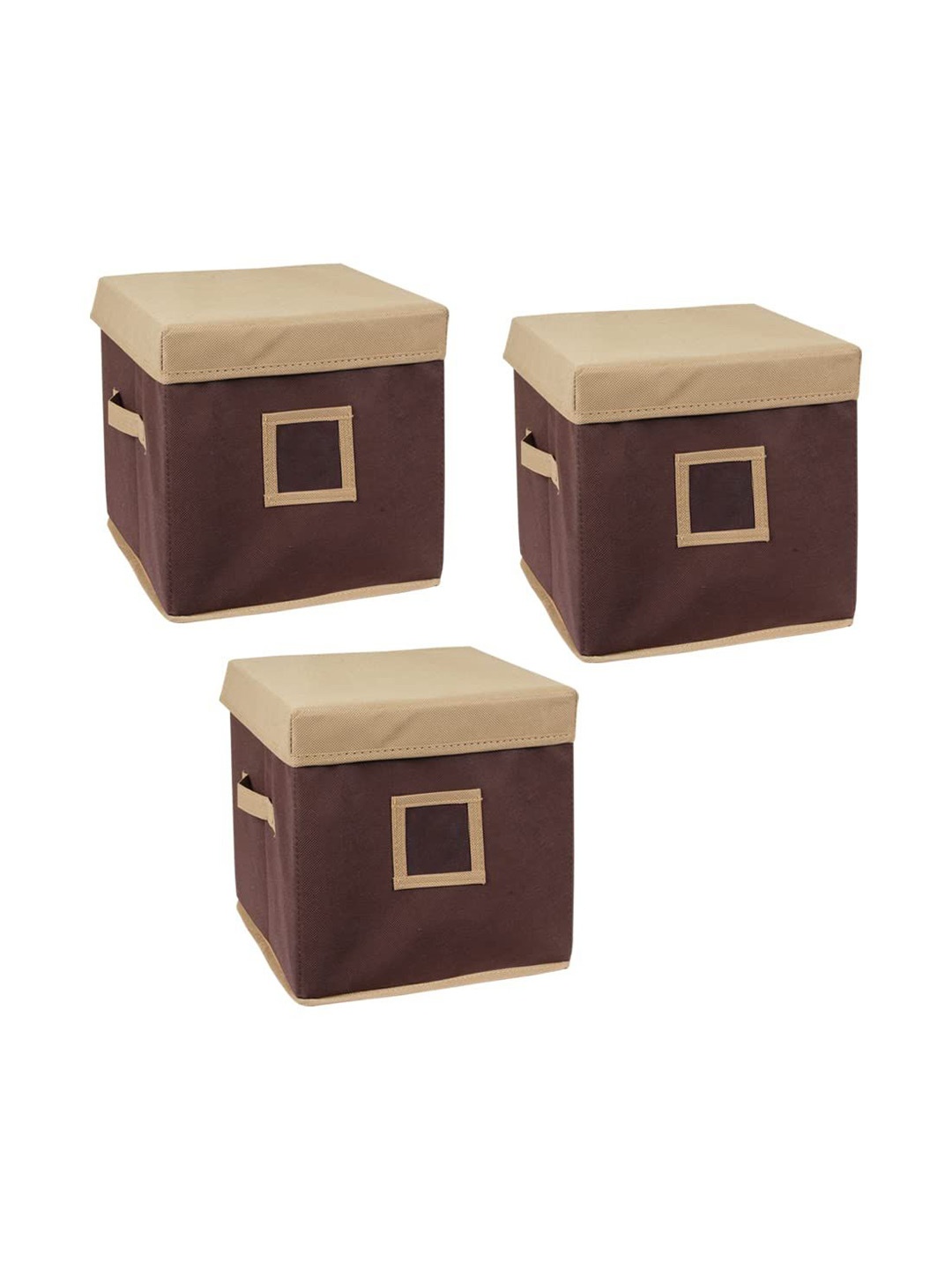 

prettykrafts Brown Set of 3 Reusable Multi-Utility Organisers