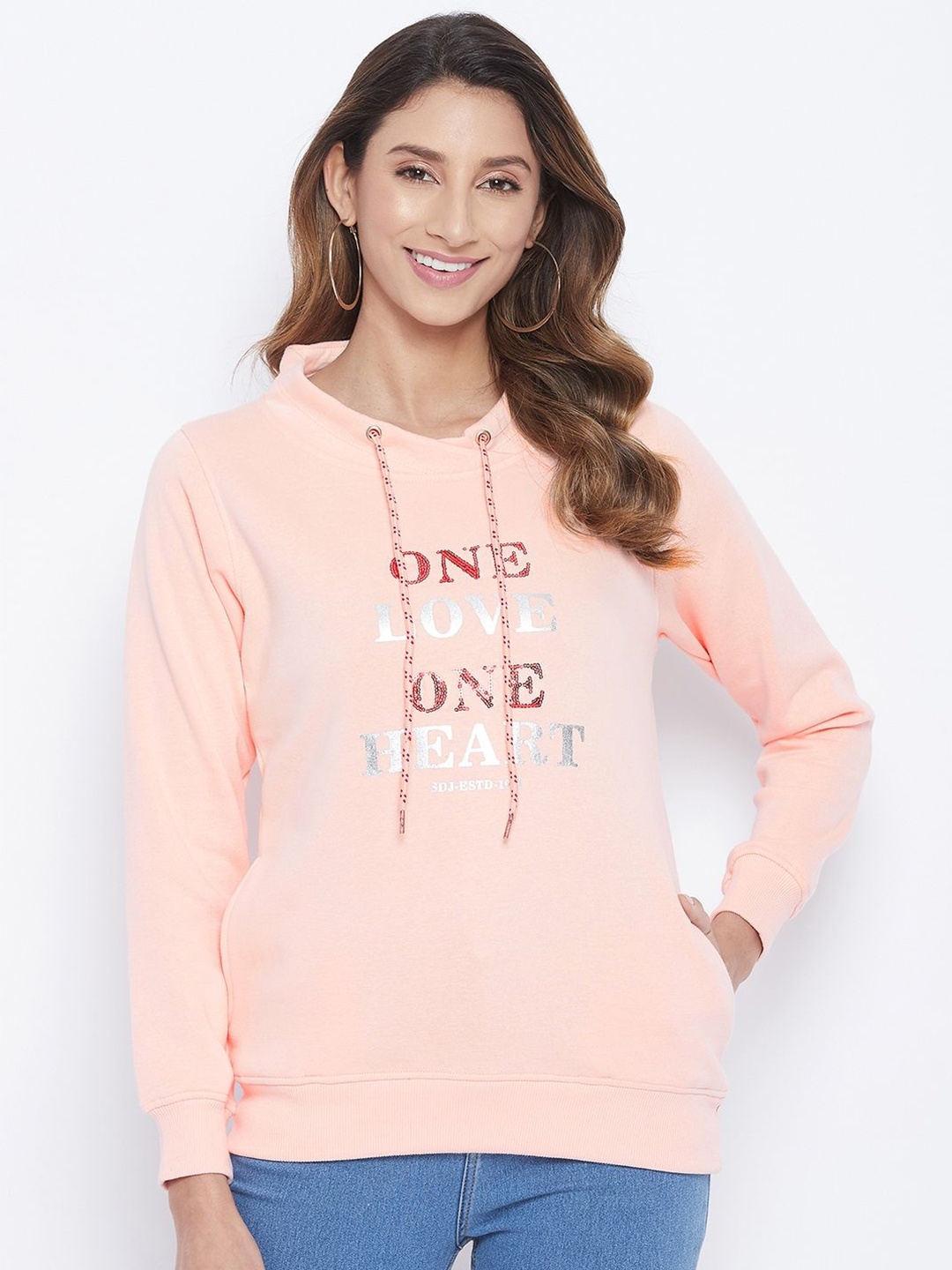 

Duke Women Round Neck Printed Sweatshirt, Pink