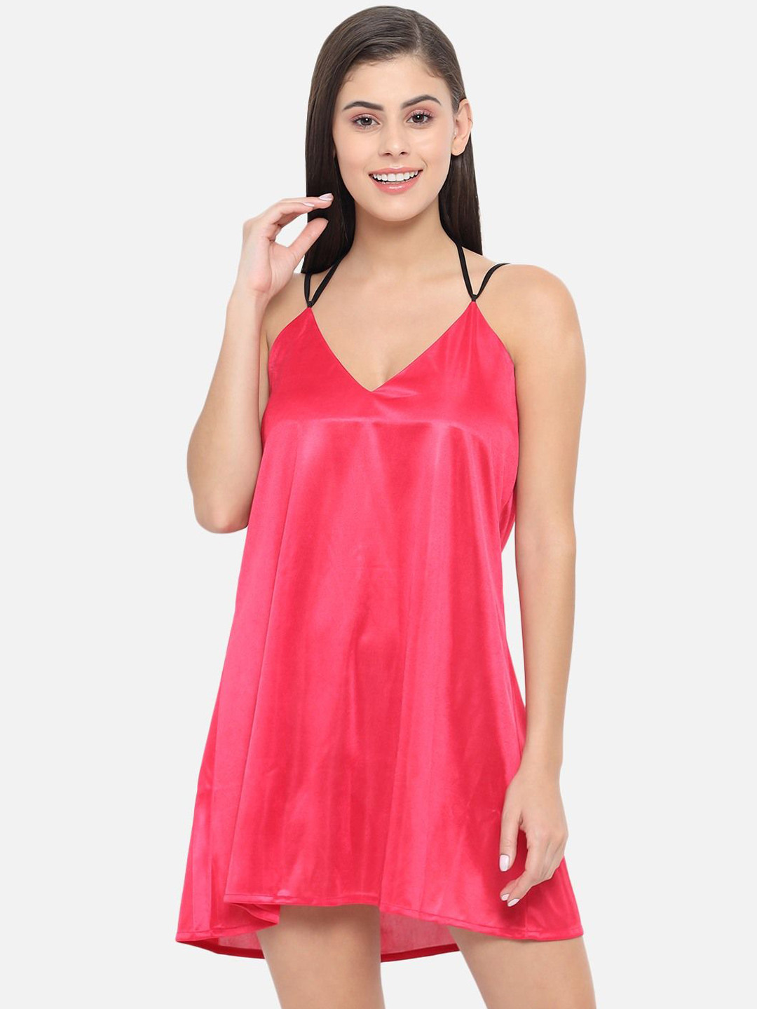 

Klamotten Women Shoulder Straps Baby Doll, Red