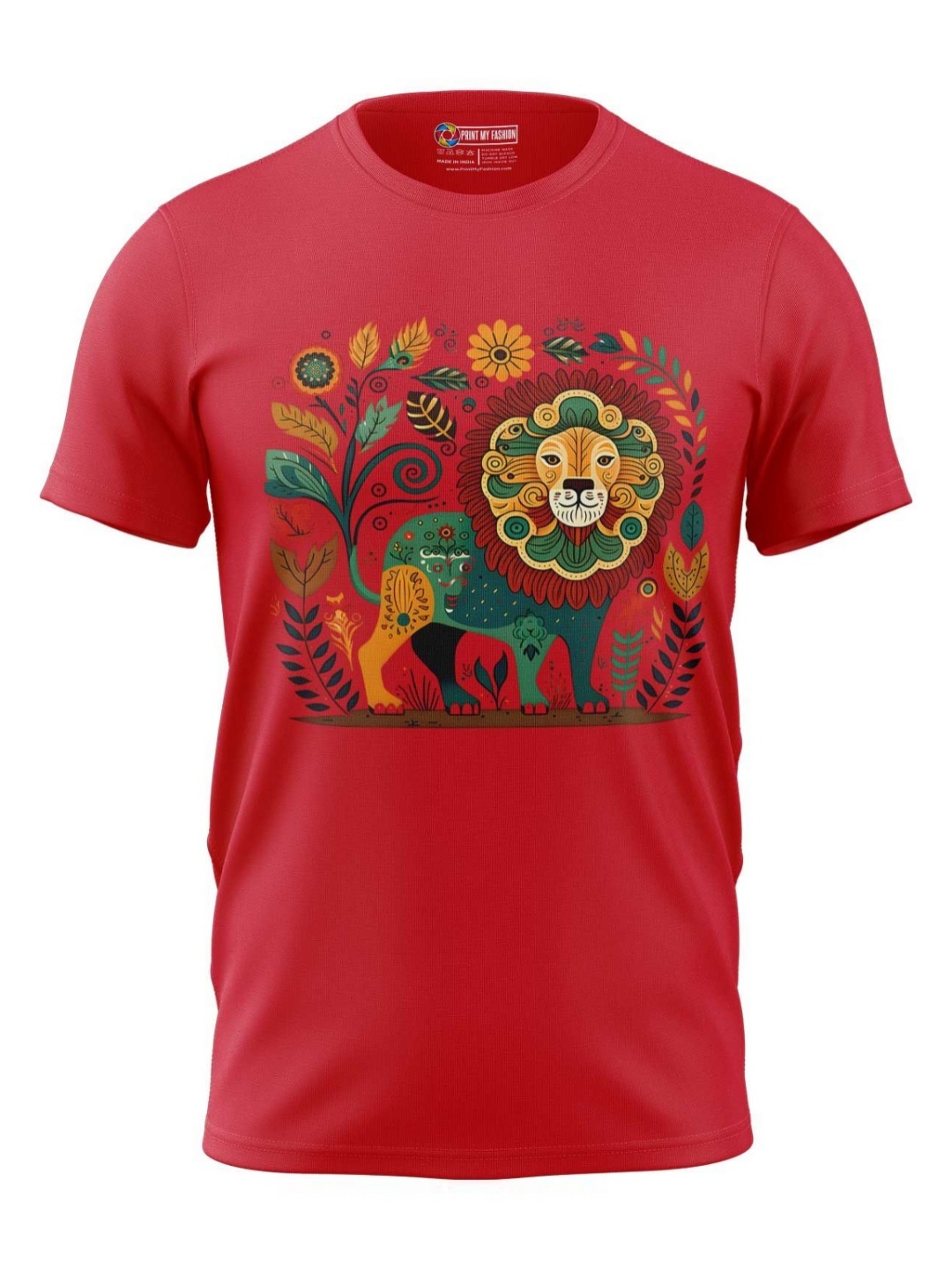 

Print My Fashion Boys Graphic Printed Round Neck Cotton T-shirt, Red