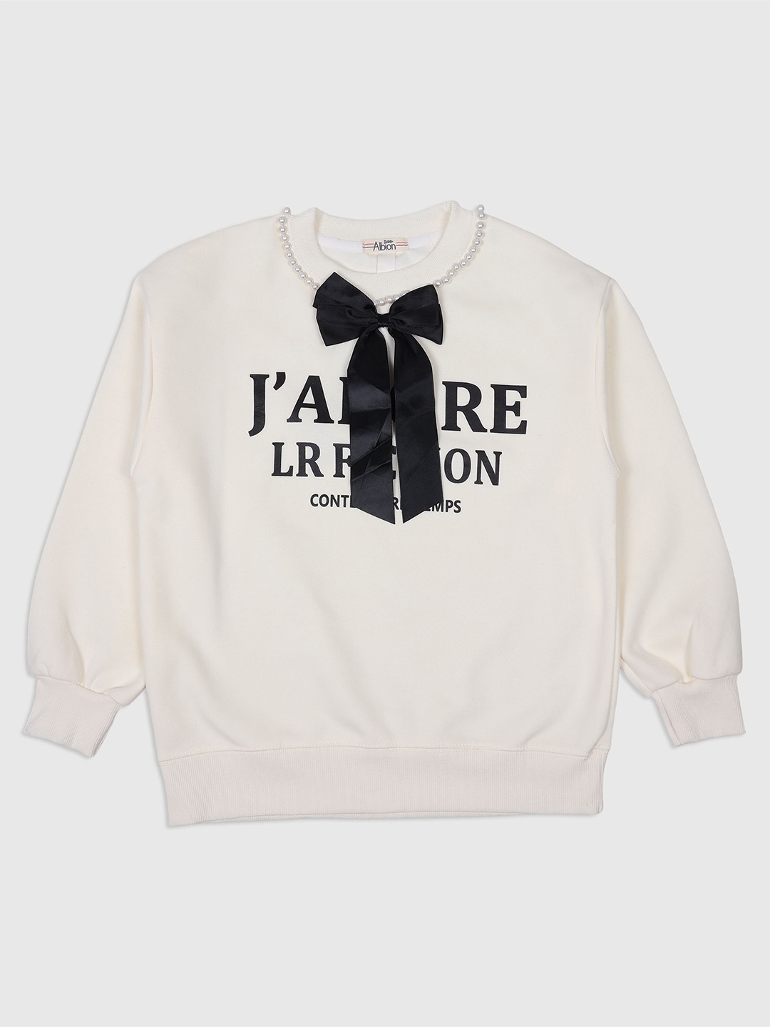 

CHUNMUN Girls Sweatshirt, Cream