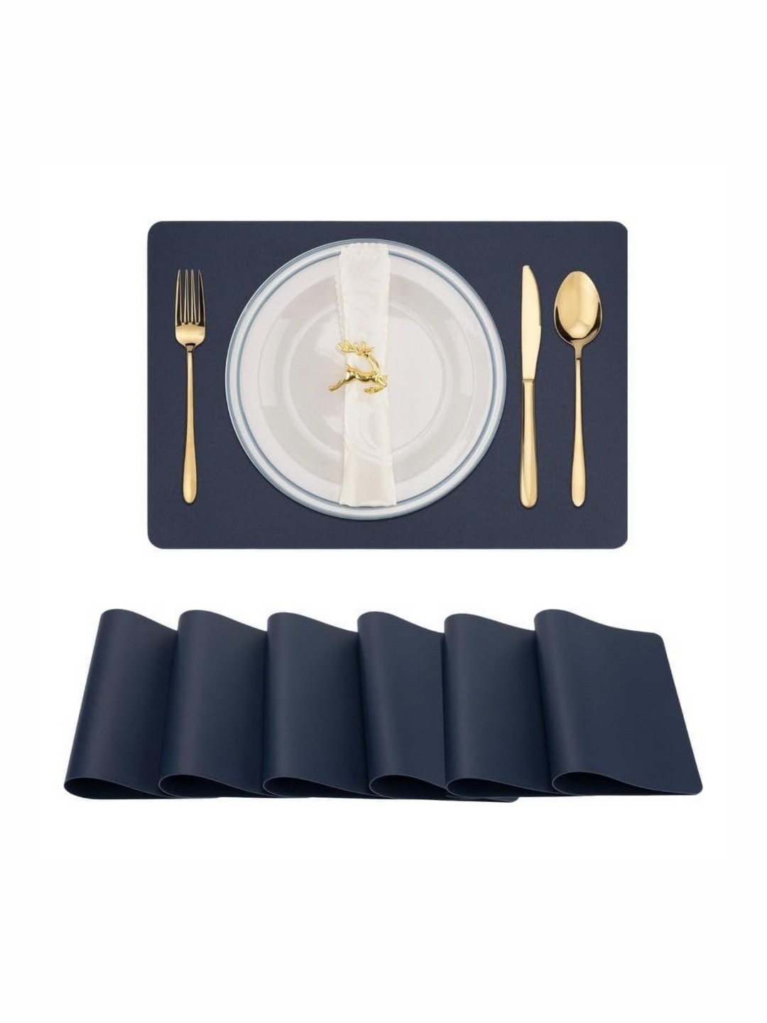 

royalkart Blue 6 Pieces Dining Table Placemats