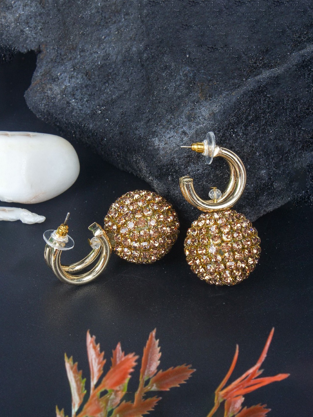 

KPOP Contemporary Drop Earrings, Gold