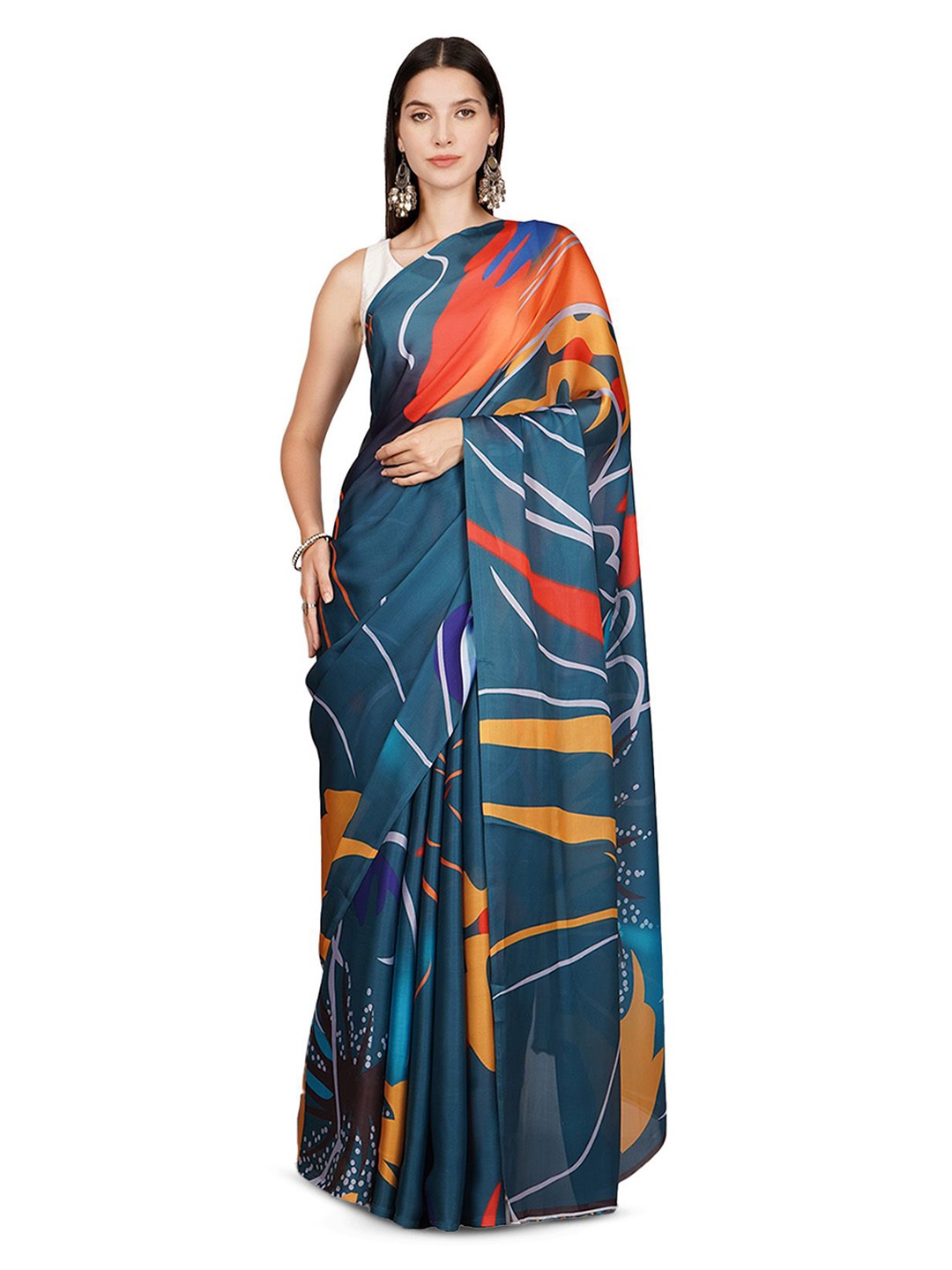 

Studd Muffyn Printed Saree, Blue
