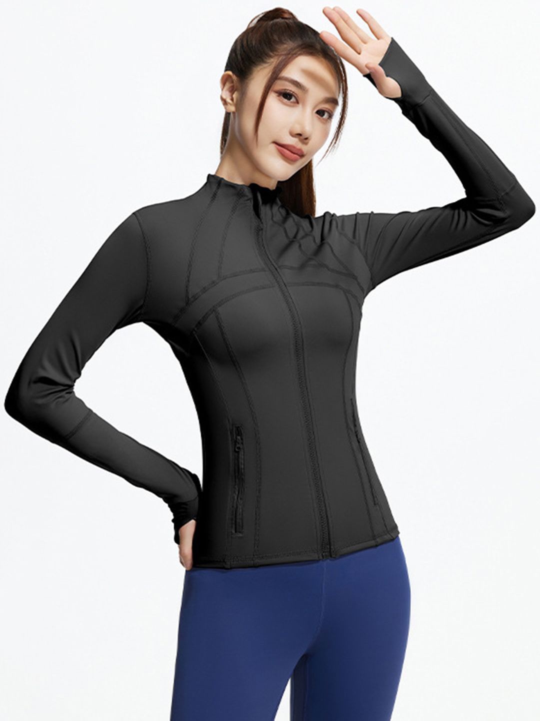 

StyleCast Women Lightweight Long Sleeves Yoga Sporty Jacket, Black