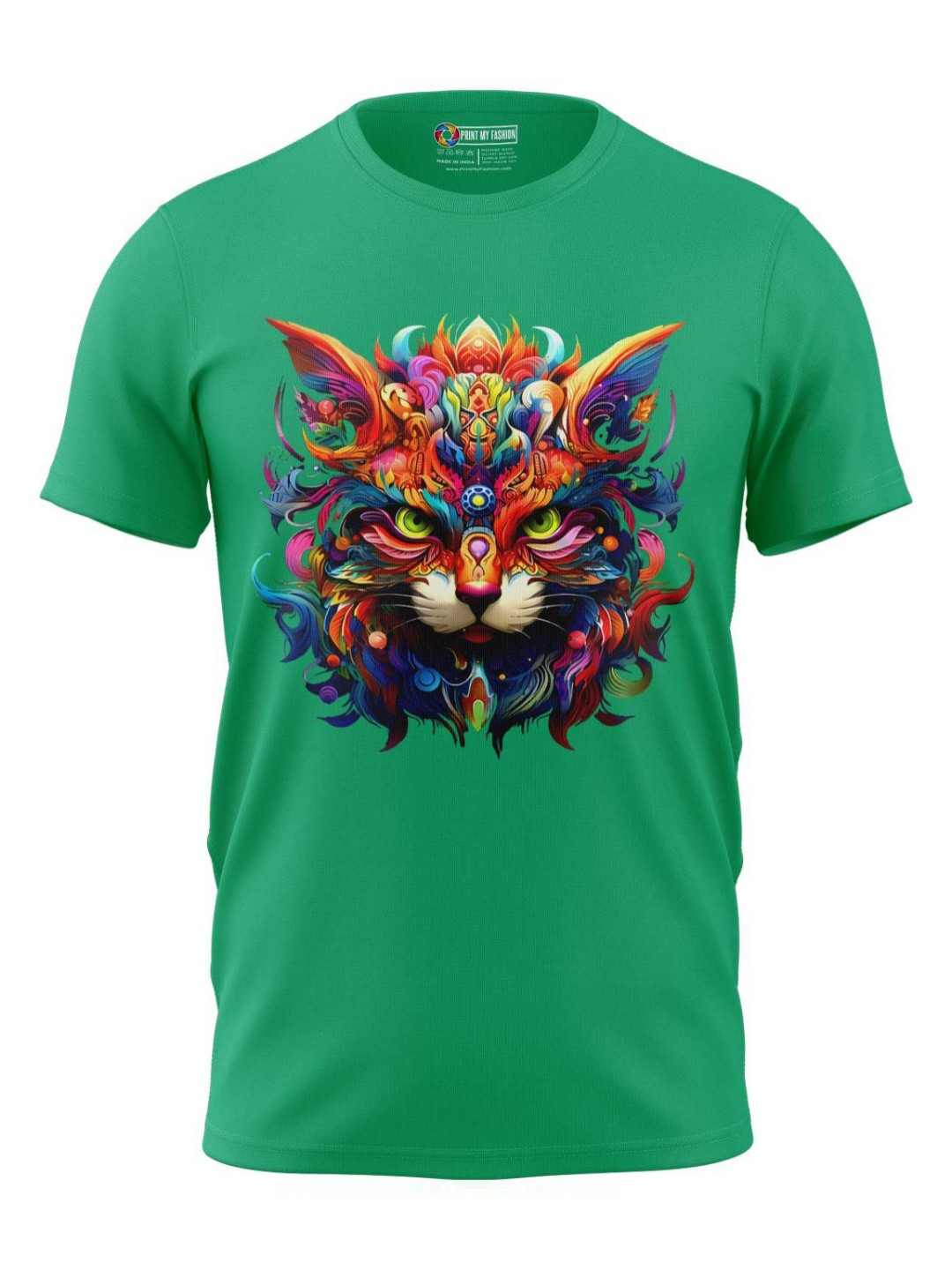 

Print My Fashion Boys Graphic Printed Round Neck Cotton T-shirt, Green