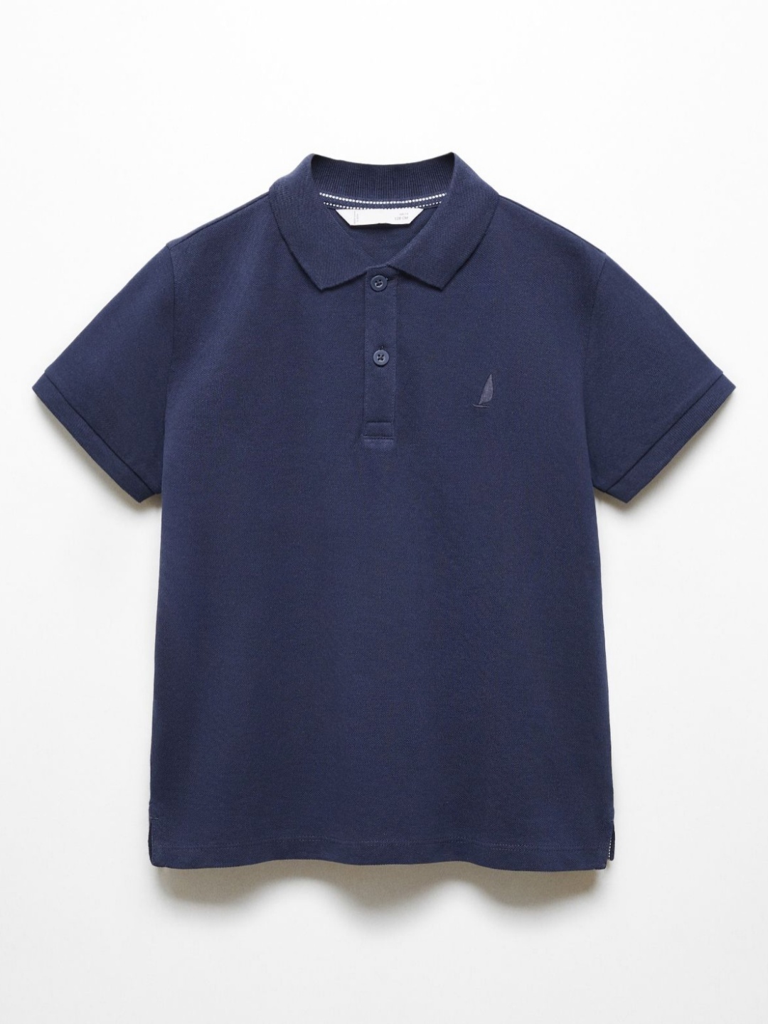 

Alan Jones Boys Solid Polo Collar Cotton T-shirt, Navy blue