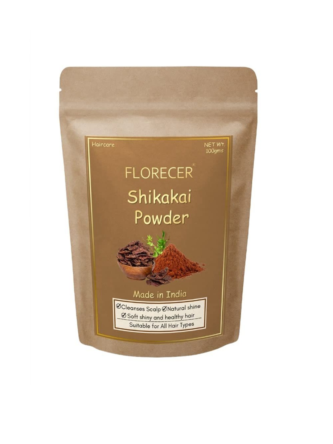 

FLORECER Pure Shikakai Powder For Hair- 100 g, Brown