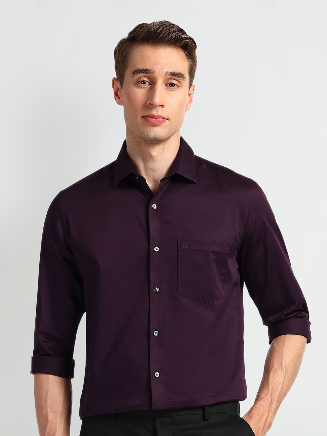 

Arrow Men Slim Fit Opaque Formal Shirt, Purple