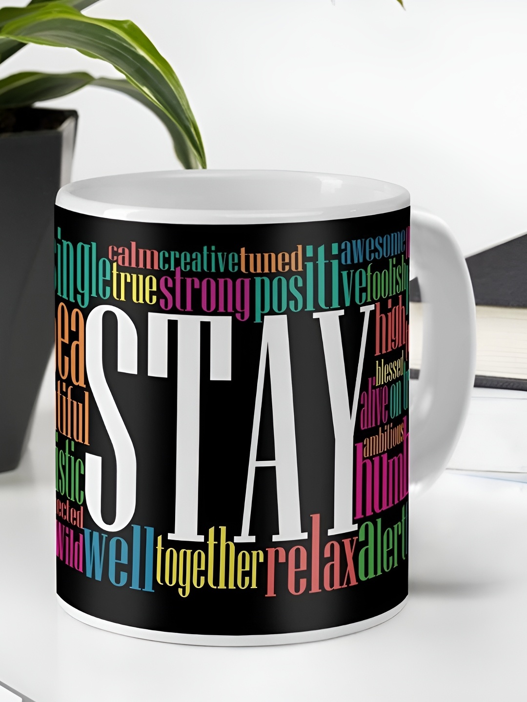 

Indigifts Black & White Text or Slogans Printed Ceramic Matte Mug 325ml