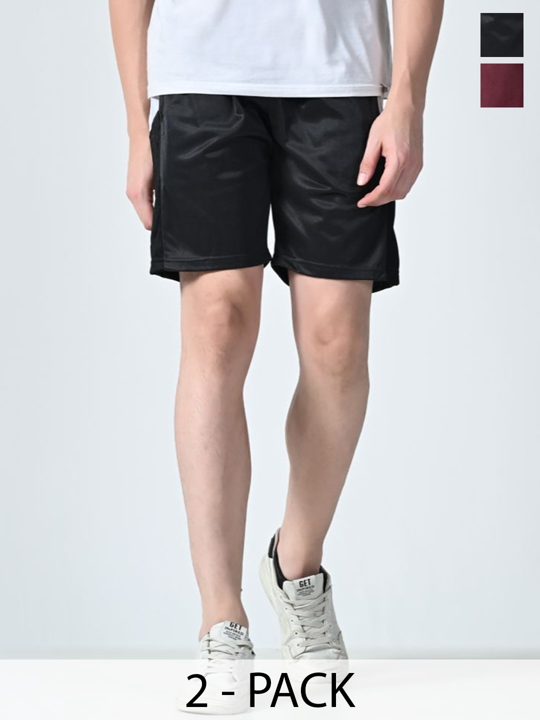 

BAESD Men Solid High-Rise Shorts, Multi