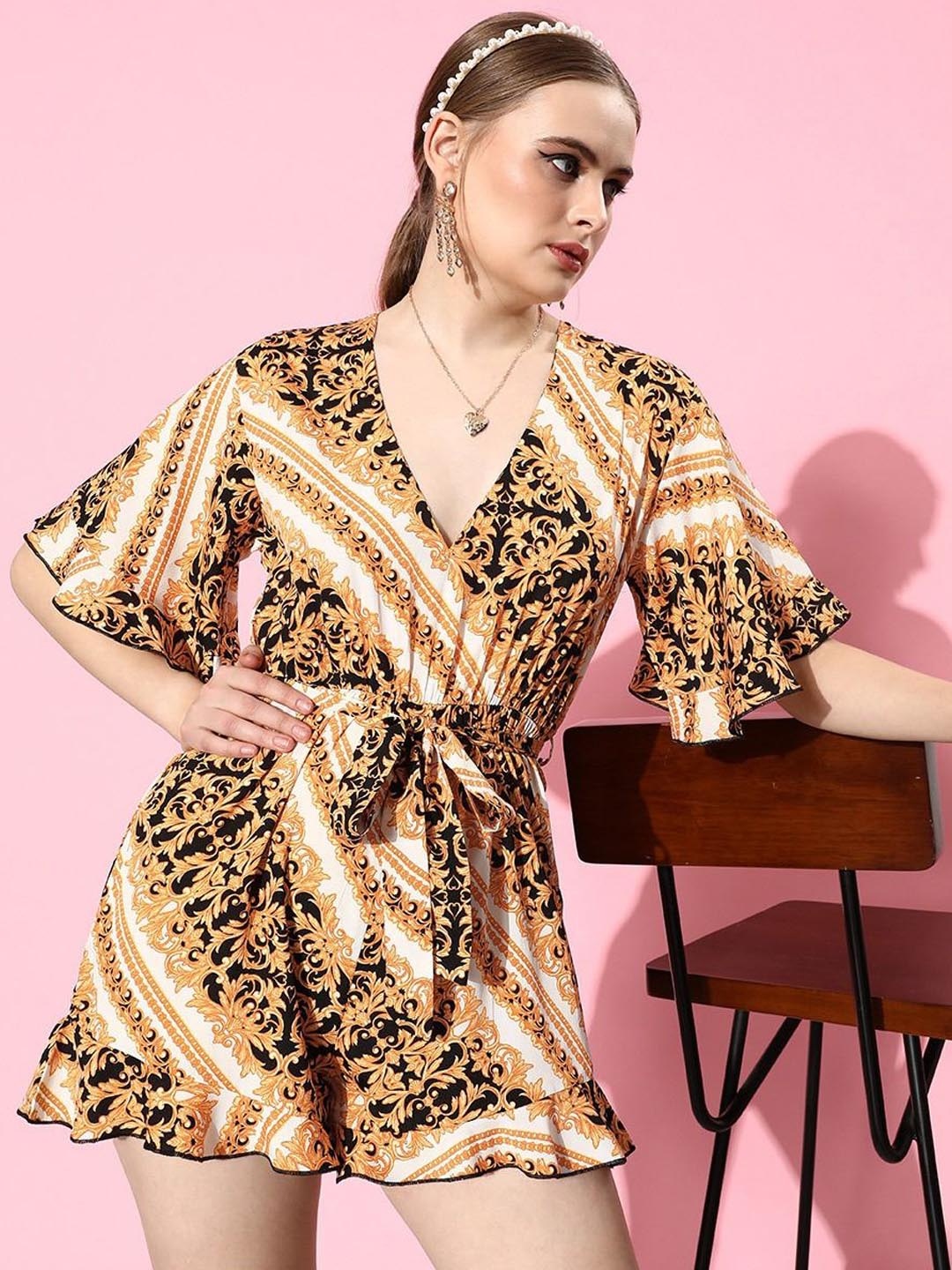 

EVERYDAY by ANI Printed Basic Playsuit, Cream