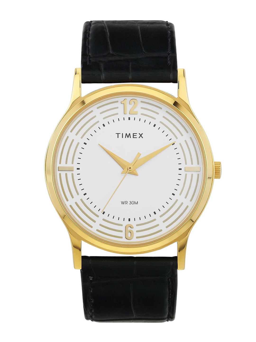 

Timex Men Brass Dial & Leather Textured Straps Analogue Watch TW00ZR425, Off white