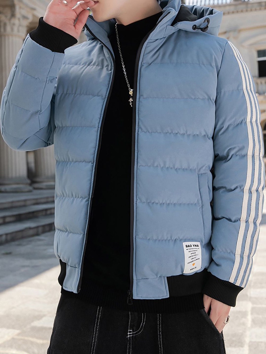 

StyleCast x Revolte Hooded Puffer Jacket, Blue