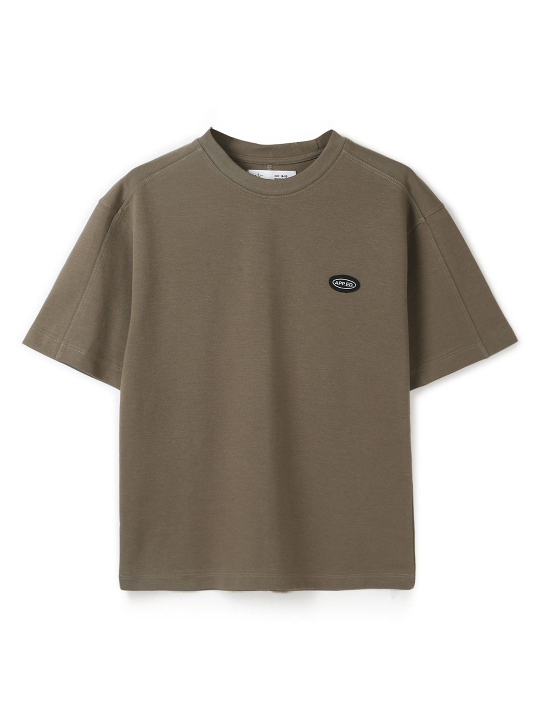 

Alan Jones Boys Solid Round Neck Cotton Relaxed Fit T-shirt, Brown