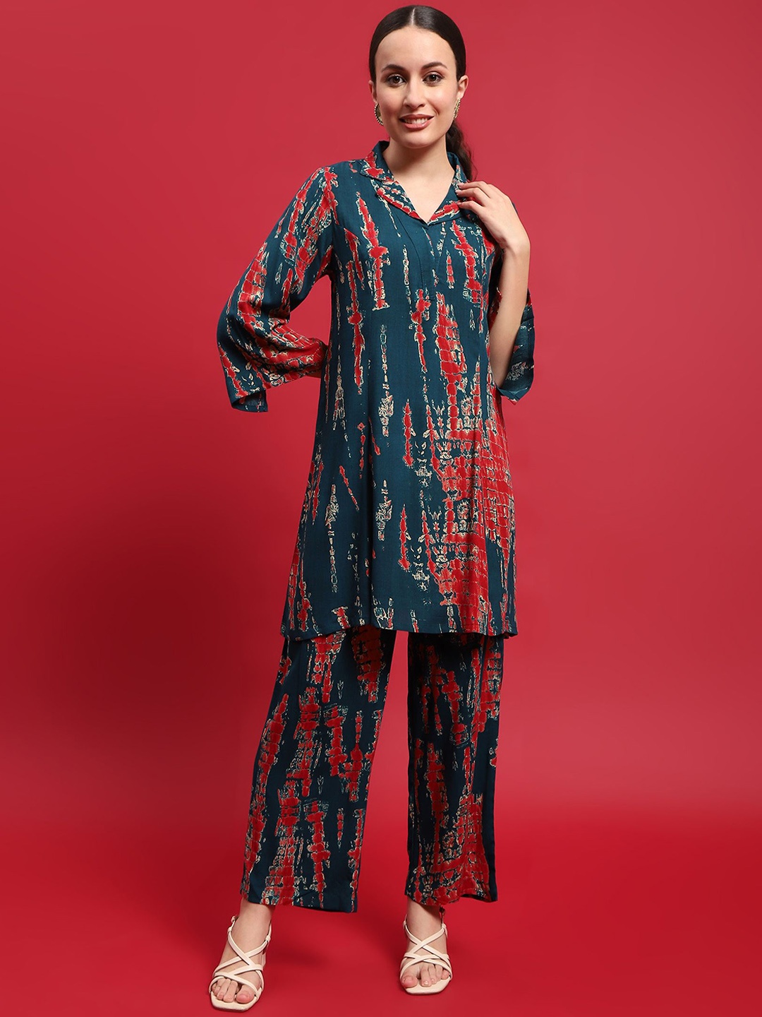 

Shree Printed Tunic & Trouser, Blue