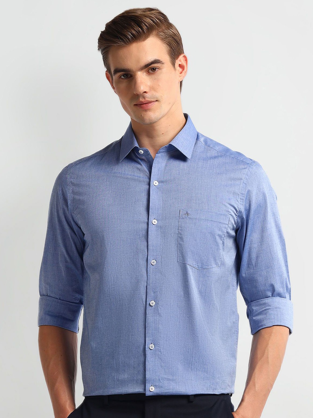 

Arrow Men Slim Fit Opaque Formal Shirt, Blue