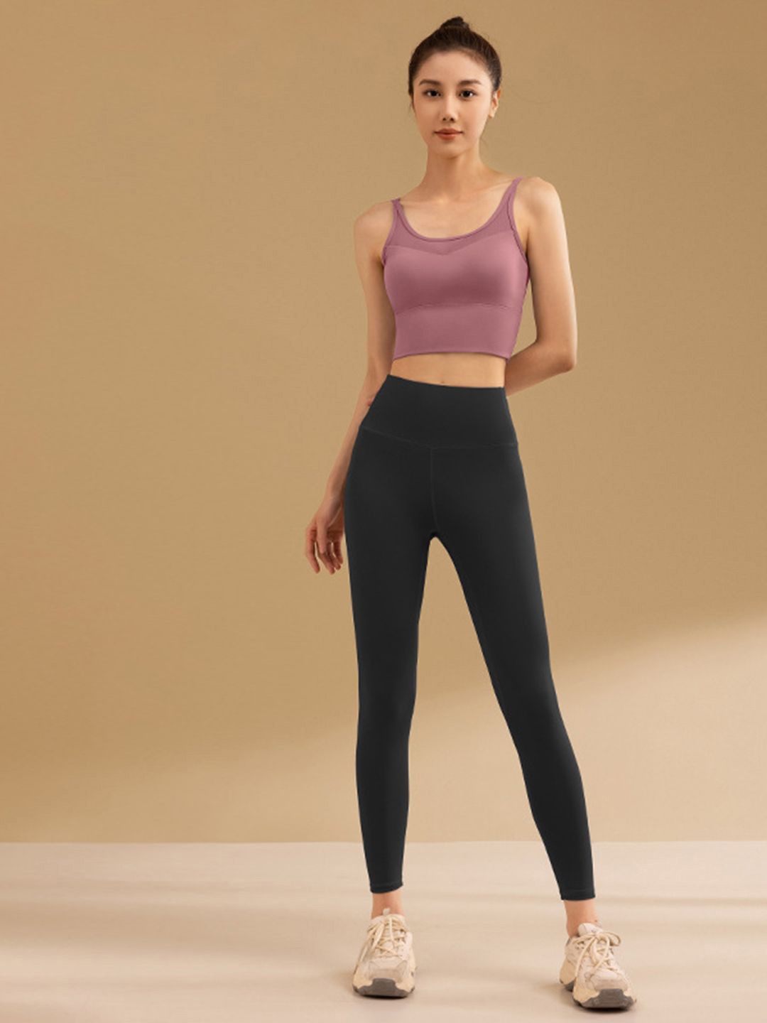 

StyleCast Women Yoga Crop Top & Tights Tracksuit, Mauve