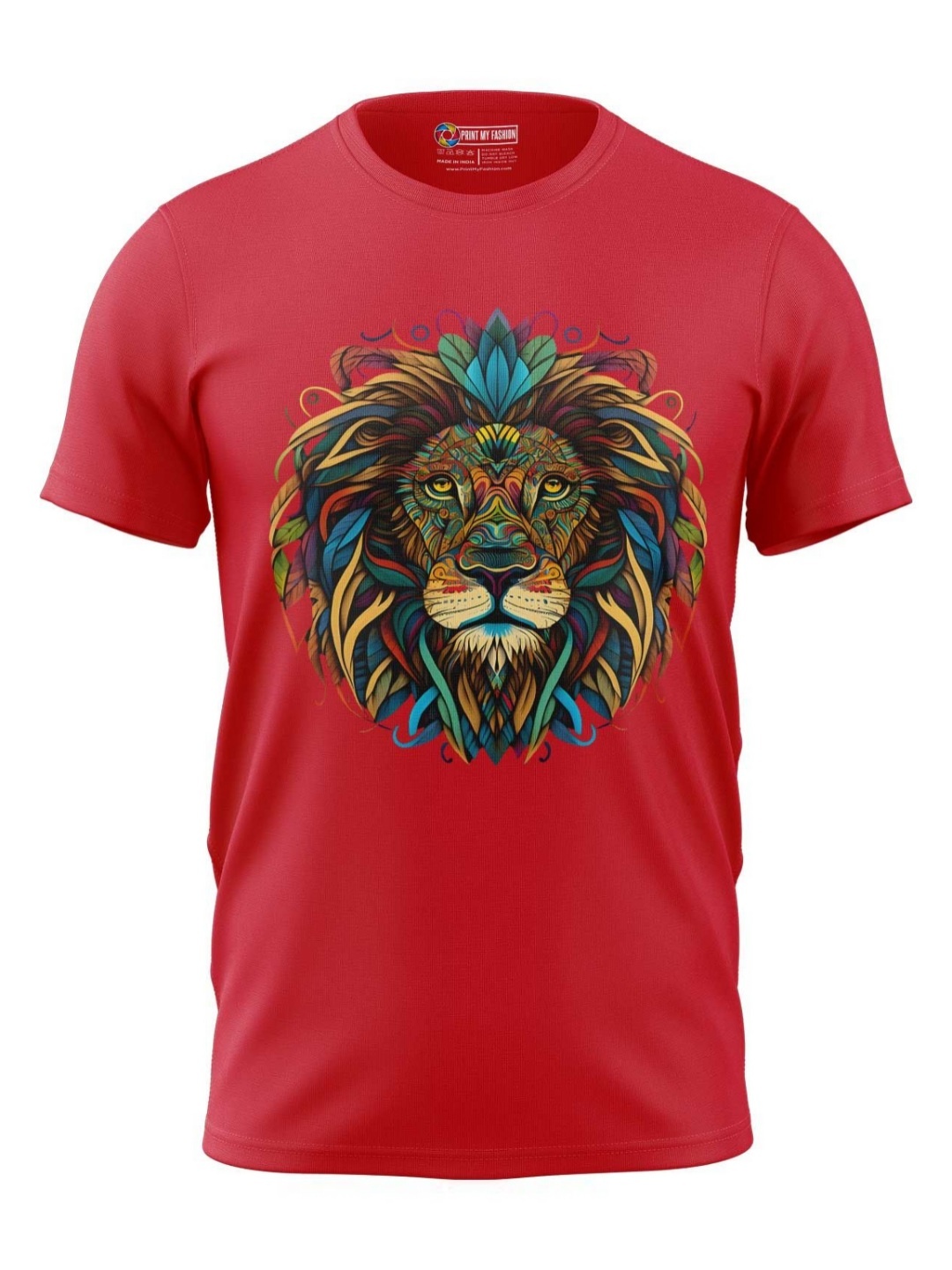 

Print My Fashion Boys Graphic Printed Round Neck Cotton T-shirt, Red