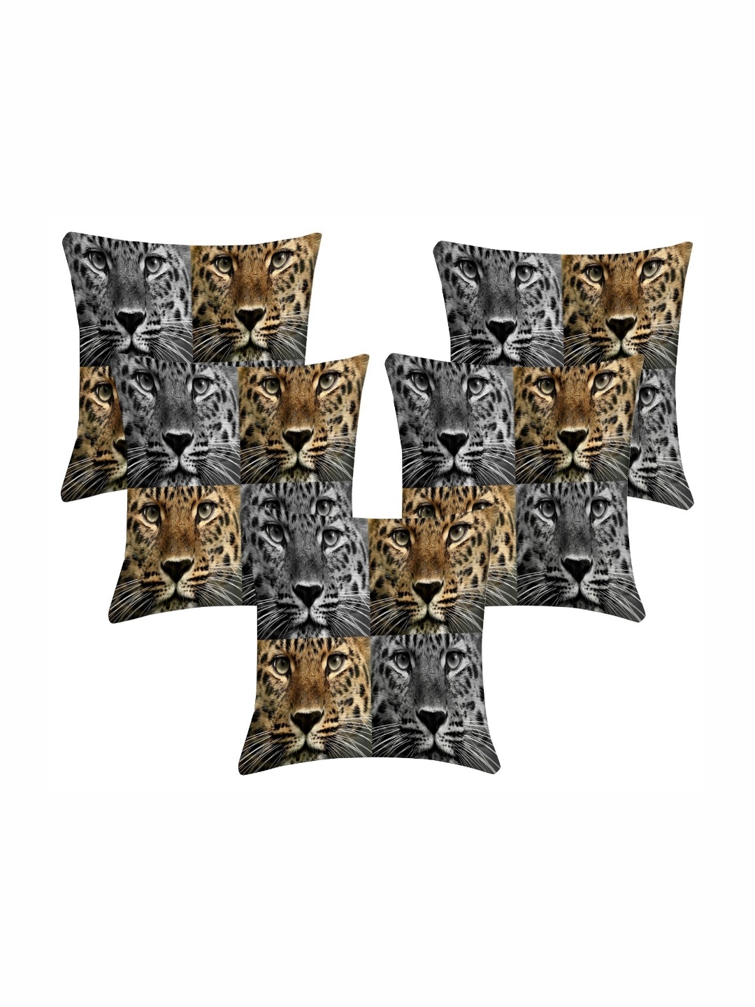 

Lushomes Grey & Black Quirky Square Cushion Covers