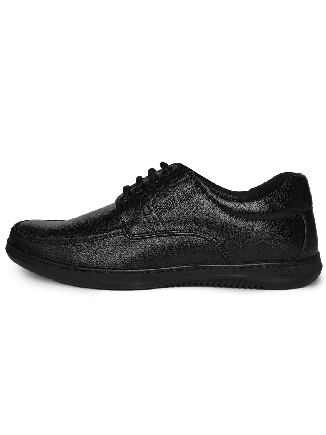 

Buckaroo Men Leather Boat Lace-Ups Shoes, Black