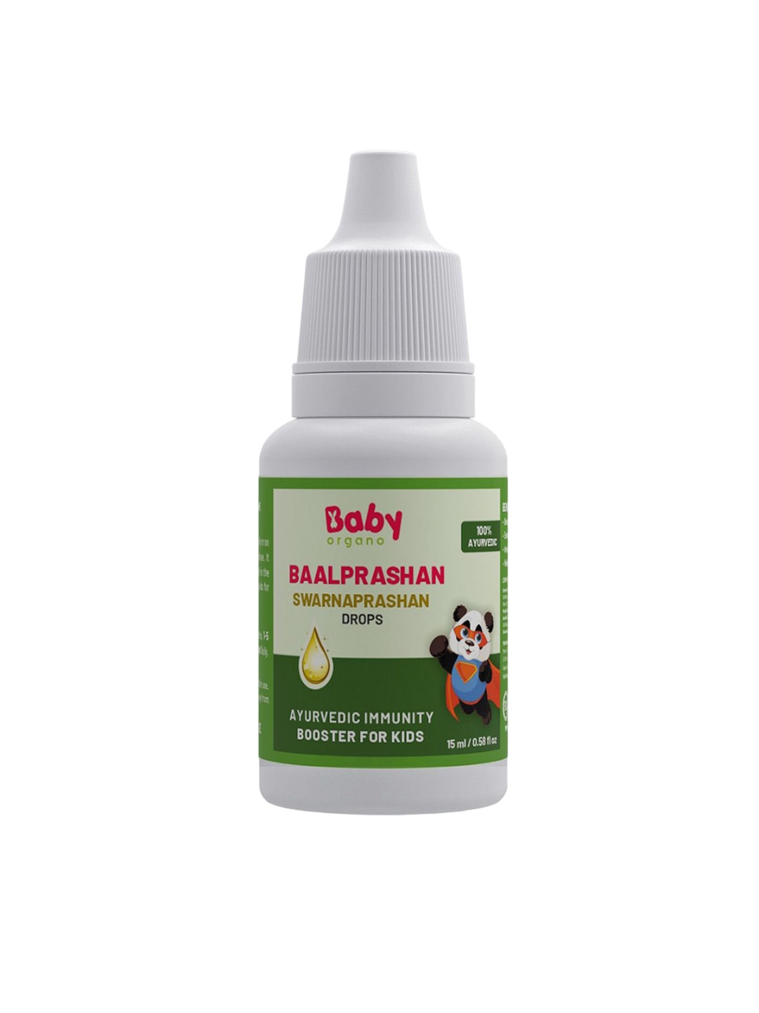 

BABYORGANO Baal Prashan Swarnaprashan Immunity Booster 15ml, Green