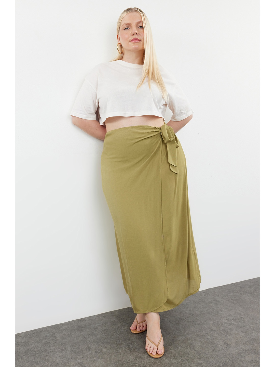 

Trendyol Maxi Wrap Skirt, Green