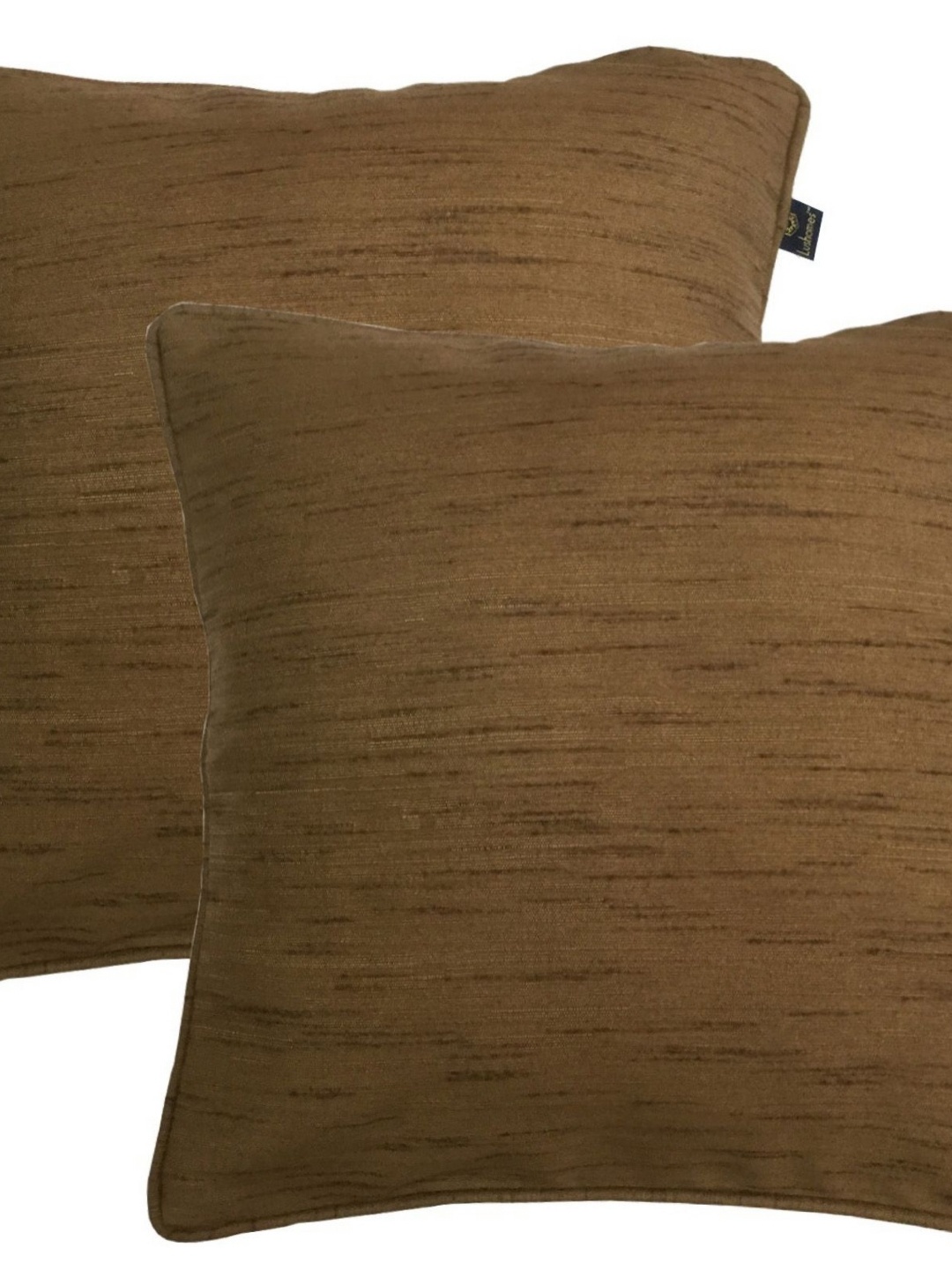 

Lushomes Brown Set of 2 Square Cushion Covers
