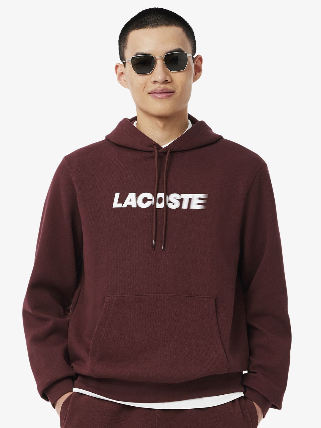 

Lacoste Men Cotton Hooded Sweatshirt, Maroon