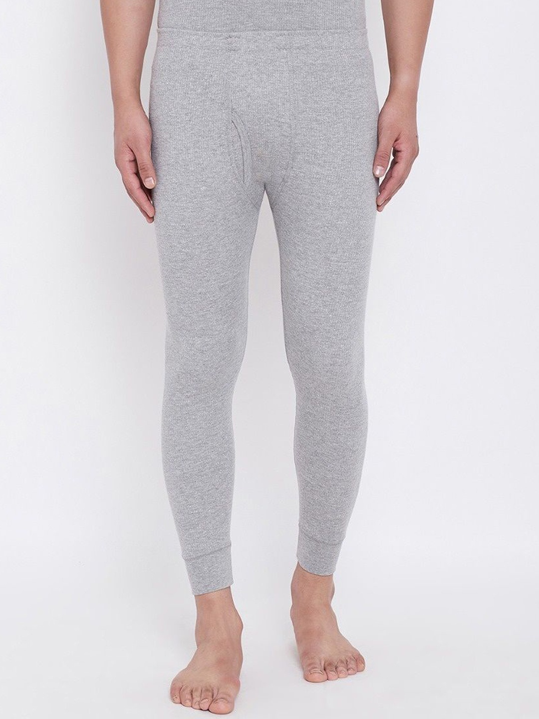 

NEVA Men Mid-Rise Cotton Thermal Bottom, Grey melange