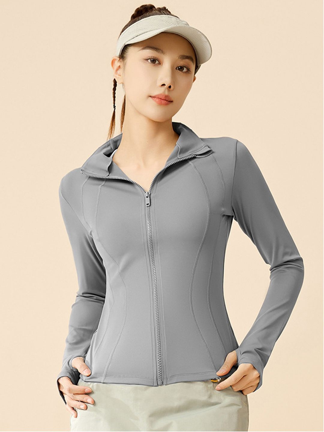 

StyleCast Women Lightweight Long Sleeves Yoga Sporty Jacket, Grey