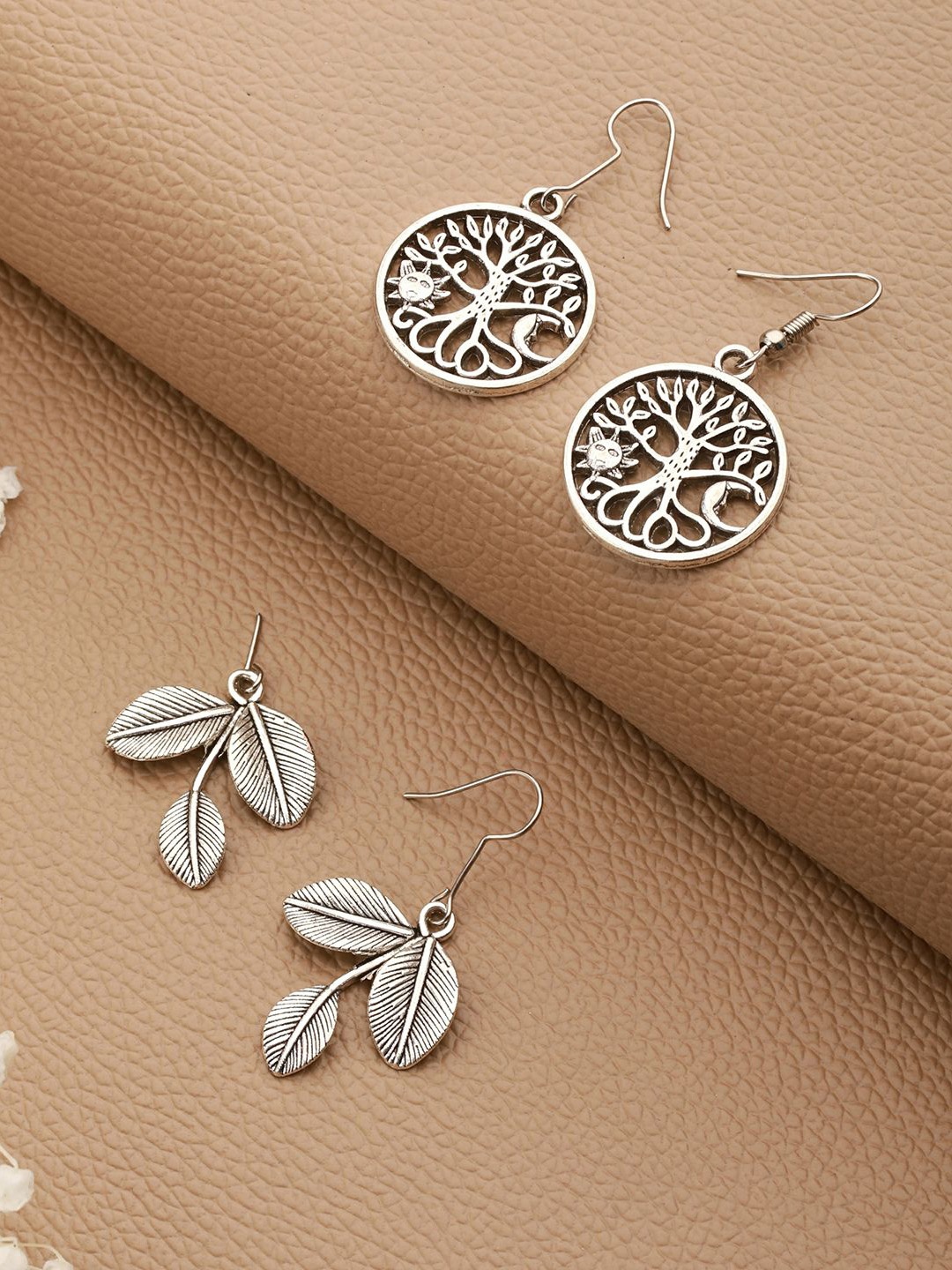 

Jazz and Sizzle Set Of 2 Silver-Plated Contemporary Drop Earrings
