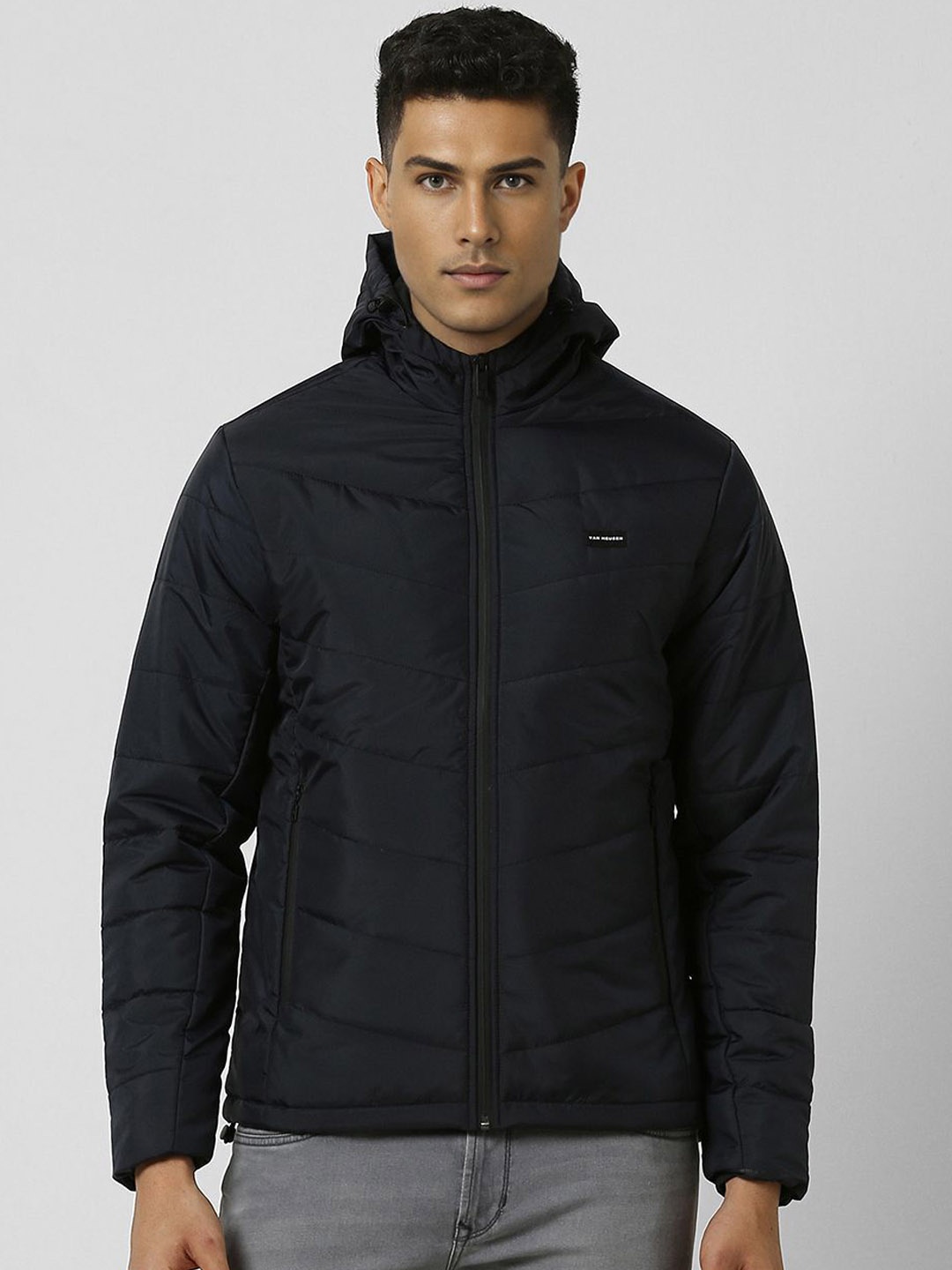 

Van Heusen Sport Men Stand Collar Padded Jacket, Navy blue