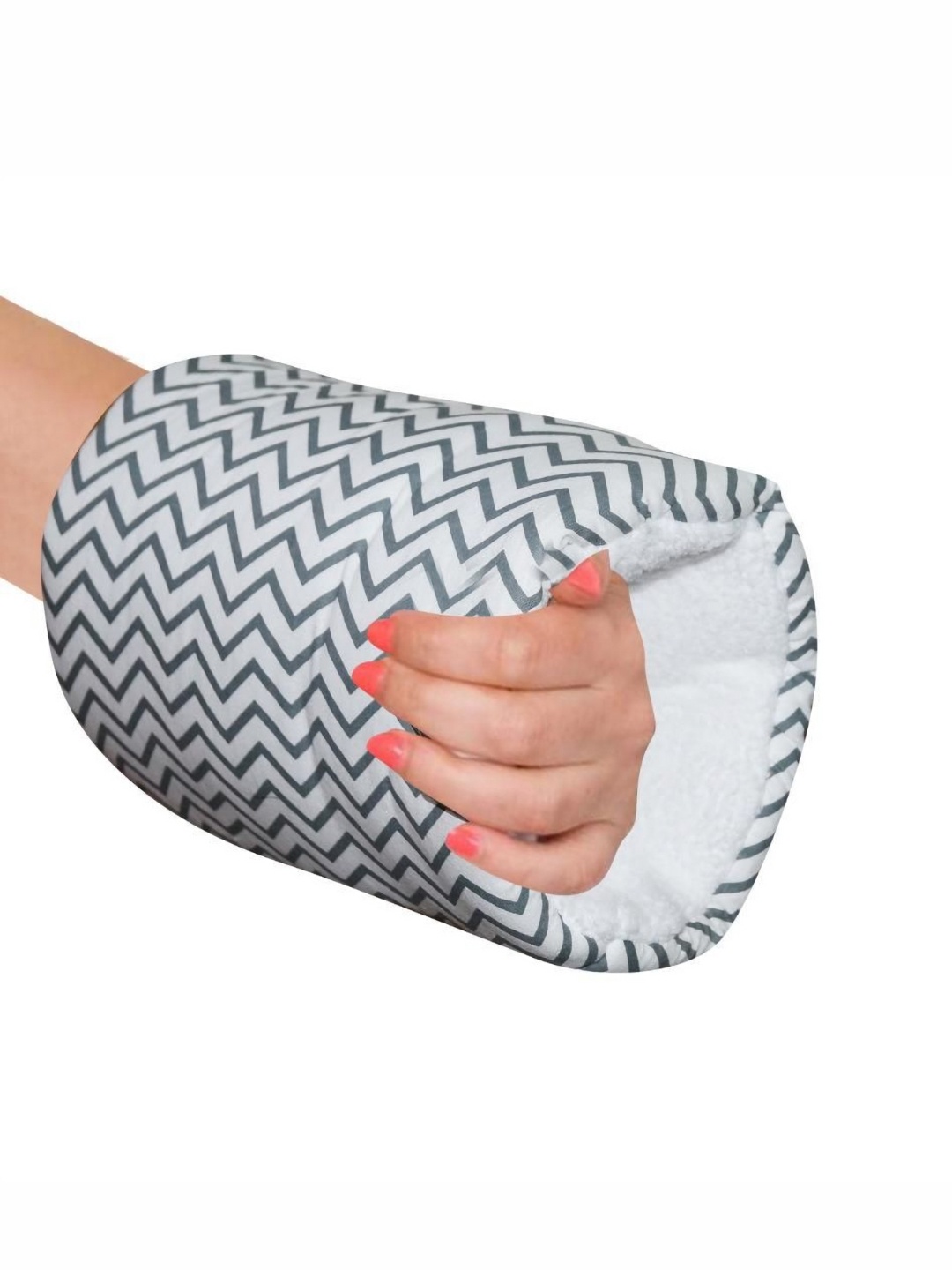 

OSCAR HOME Grey & White Printed Cotton Filled Cotton Ultra Soft Baby Pillow