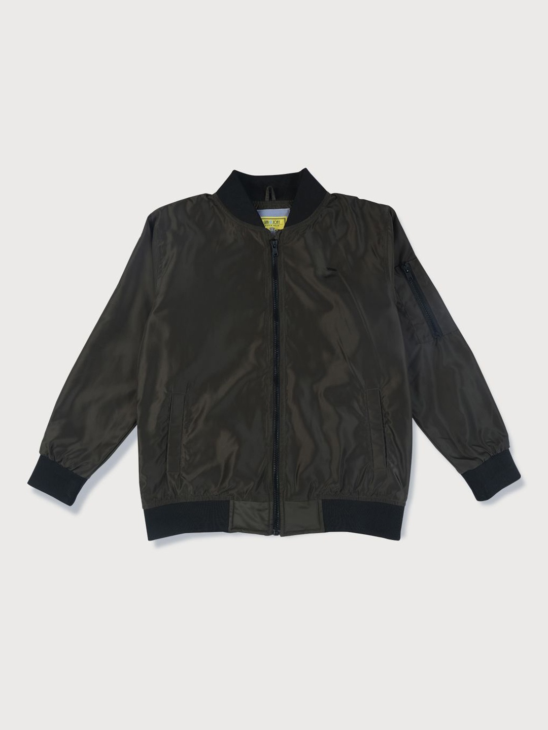 

Gini and Jony Girls Mandarin Collar Bomber Jacket, Olive
