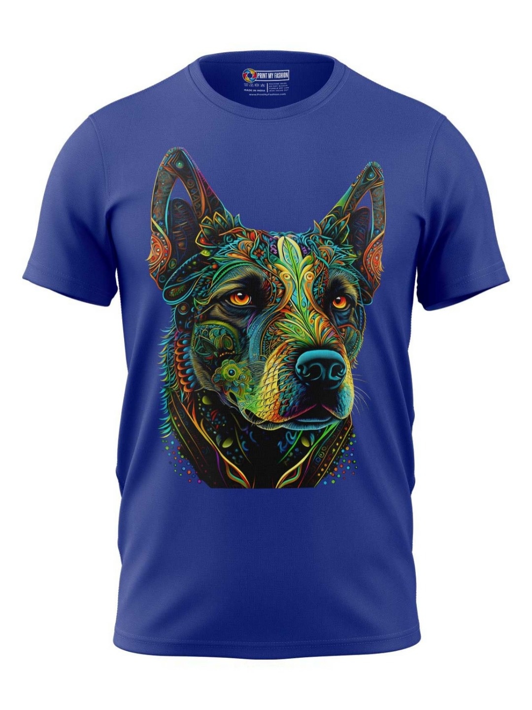 

Print My Fashion Boys Graphic Printed Round Neck Cotton T-shirt, Blue