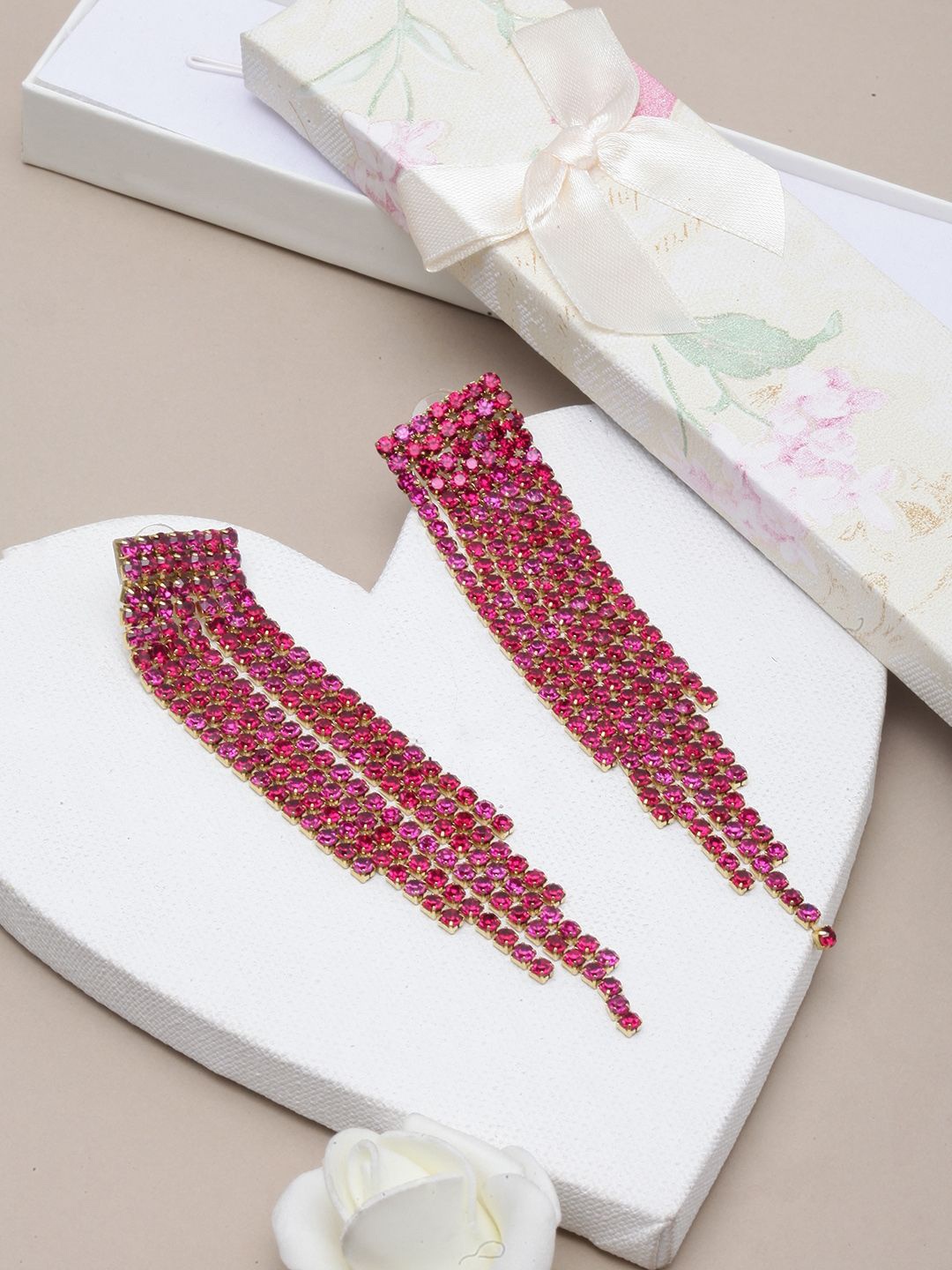 

KPOP Gold Plated Rhinestone Contemporary Drop Earrings
