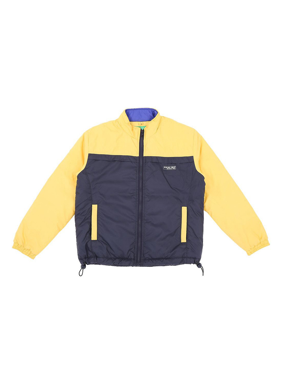 

Palm Tree Boys Typography Colourblocked Padded Jacket, Yellow