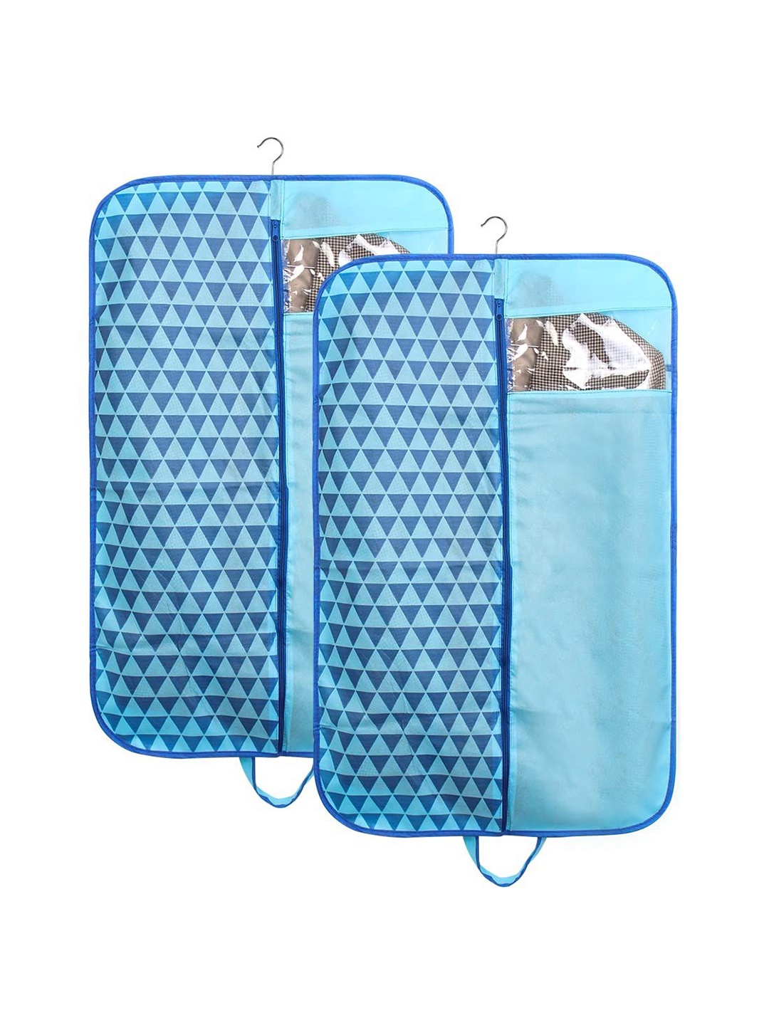 

prettykrafts Blue 2 Pieces Printed Reusable Blazer Cover Organisers