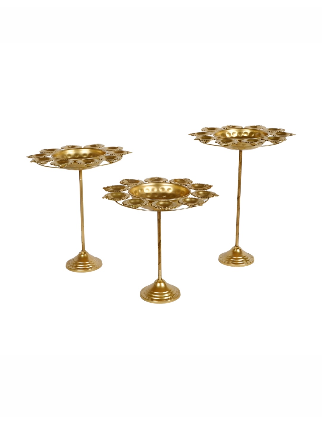 

Amaya Decors Gold-Toned 3 Pieces Detachable Tealight Decorative Bowls