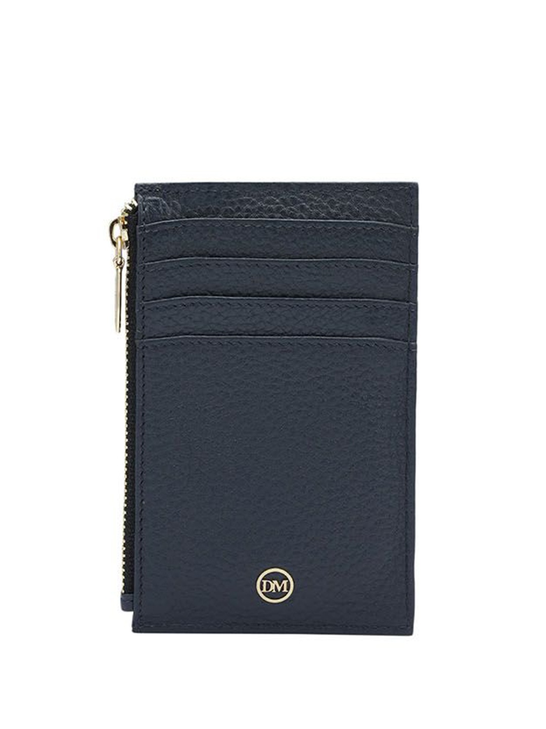 

Da Milano Unisex Leather Card Holder CA-10261NAVYWAX-NAVY, Blue