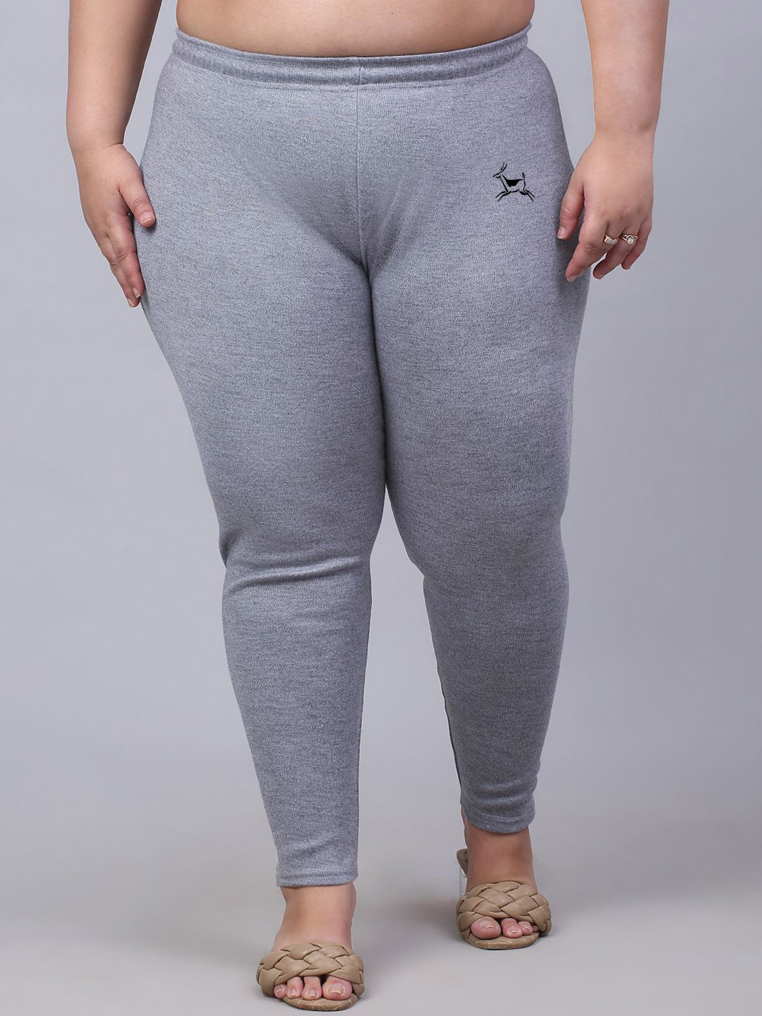 

Trend Level Solid Ankle-Length Leggings, Grey
