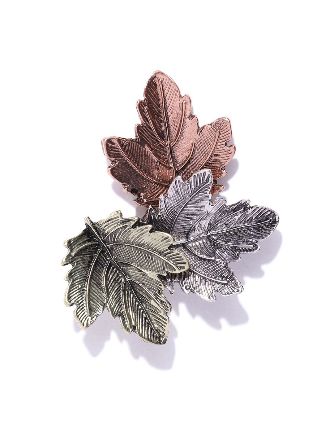 

DressBerry Women Gold-Toned & Silver-Toned Leaf Brooch