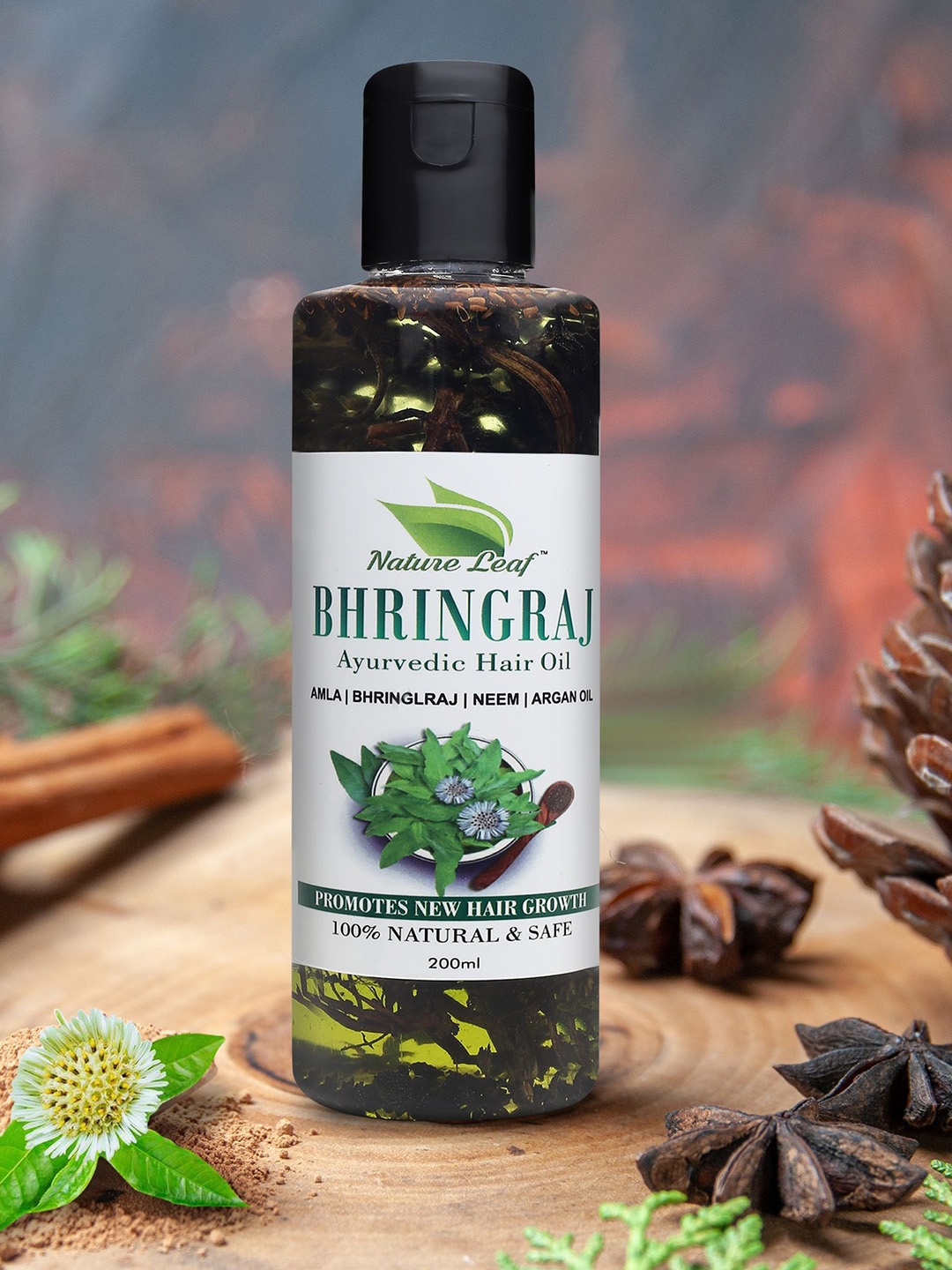 

Nature Leaf Bhringraj Ayurvedic Hair Oil- 200 ml, Green