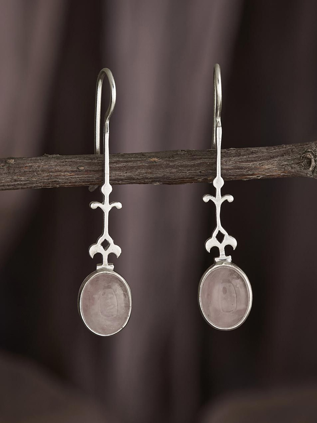 

Fabindia Silver-Plated Contemporary Drop Earrings